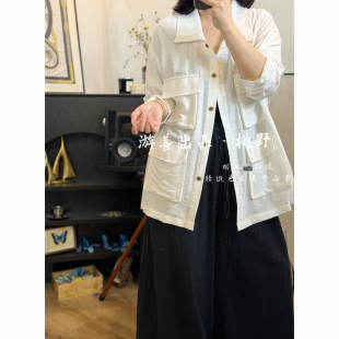 【游善出品】天丝苎麻工装西装外套防晒开衫  胸围130衣长84
