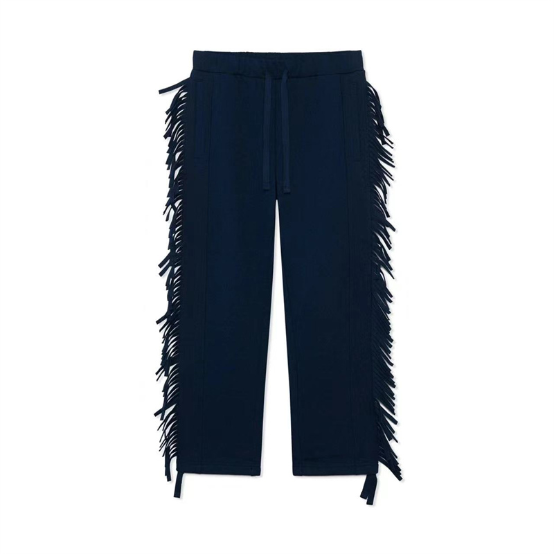 李宁男子运动宽松流苏长裤