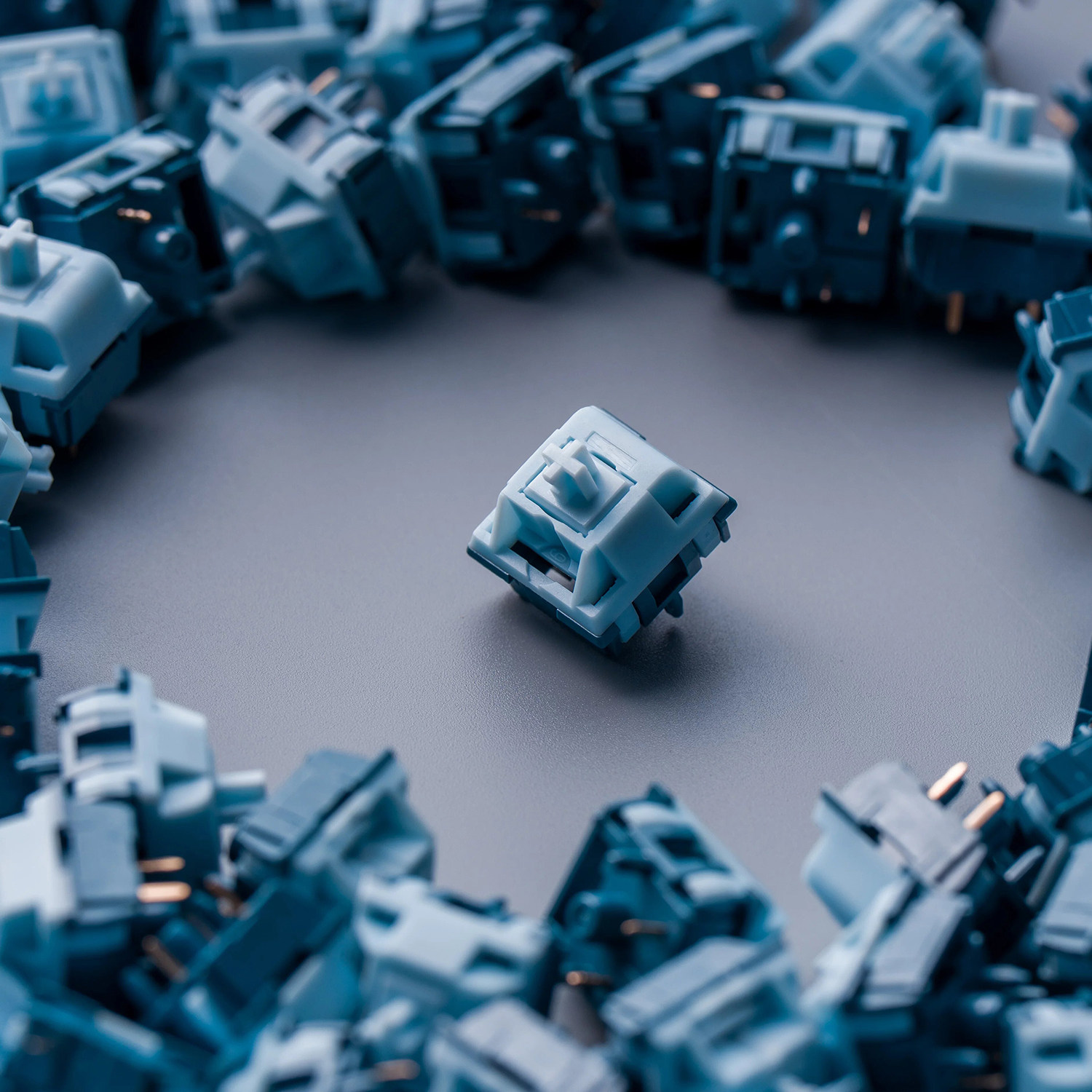 【叮叮轴×KeyGeek】 脆响干爽 顺滑手感 五脚线性轴 Ding Switch