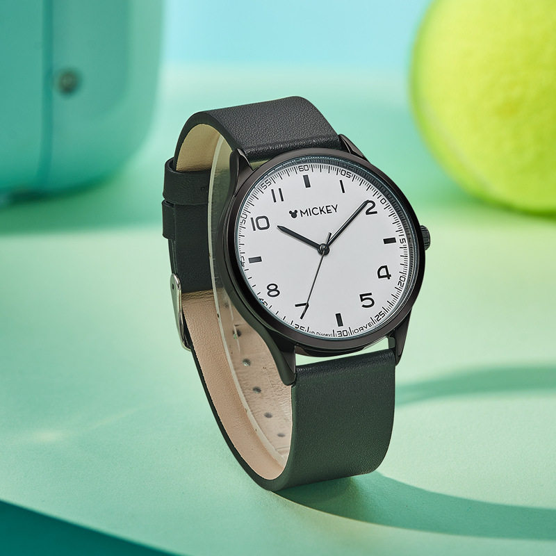 高中学生大盘手表迪士尼米奇简约小清新男生时尚夜光指针式石英表