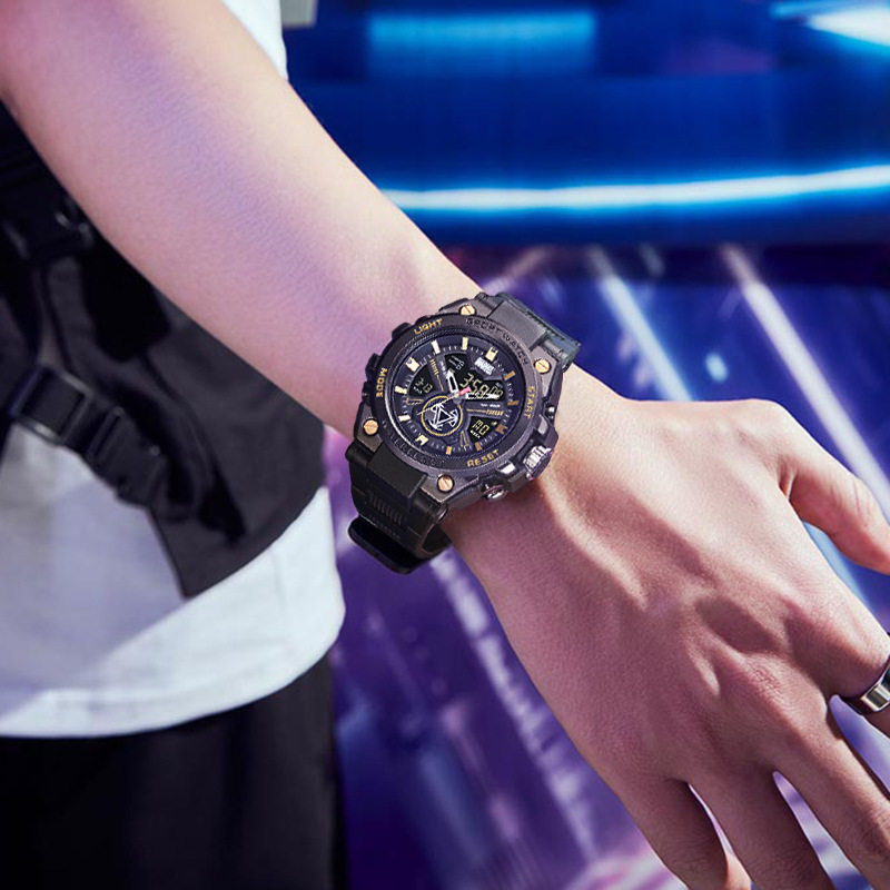 MARVEL/漫威新款男士手表钢铁侠双显式夜光防水学生男生电子表酷