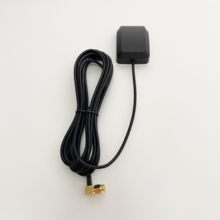 新款gps导航天线北斗双模gps天线有源二级放大滤波器天线SMA弯头