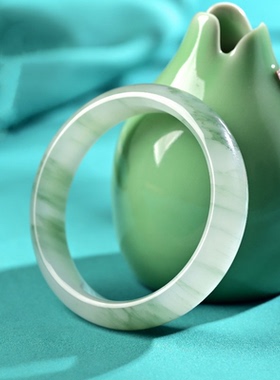 女士闺蜜款式特别时尚女玉镯冰透精美新疆纯天然平安惊喜金丝