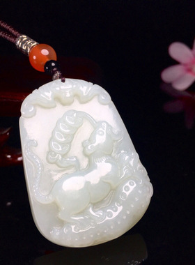 正品和田玉富贵发财生肖鼠聪明伶俐子孙繁衍家业兴旺挂件牌子吊坠
