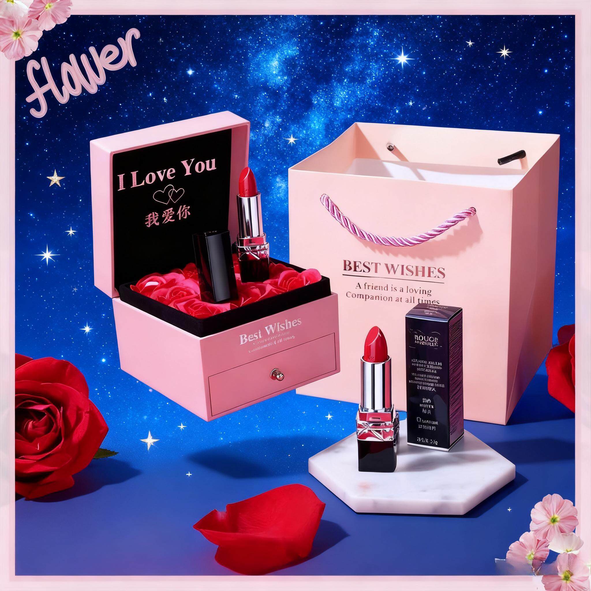 专柜正品999口红礼盒套装情人节送女友闺蜜礼物哑光裸色系热销榜