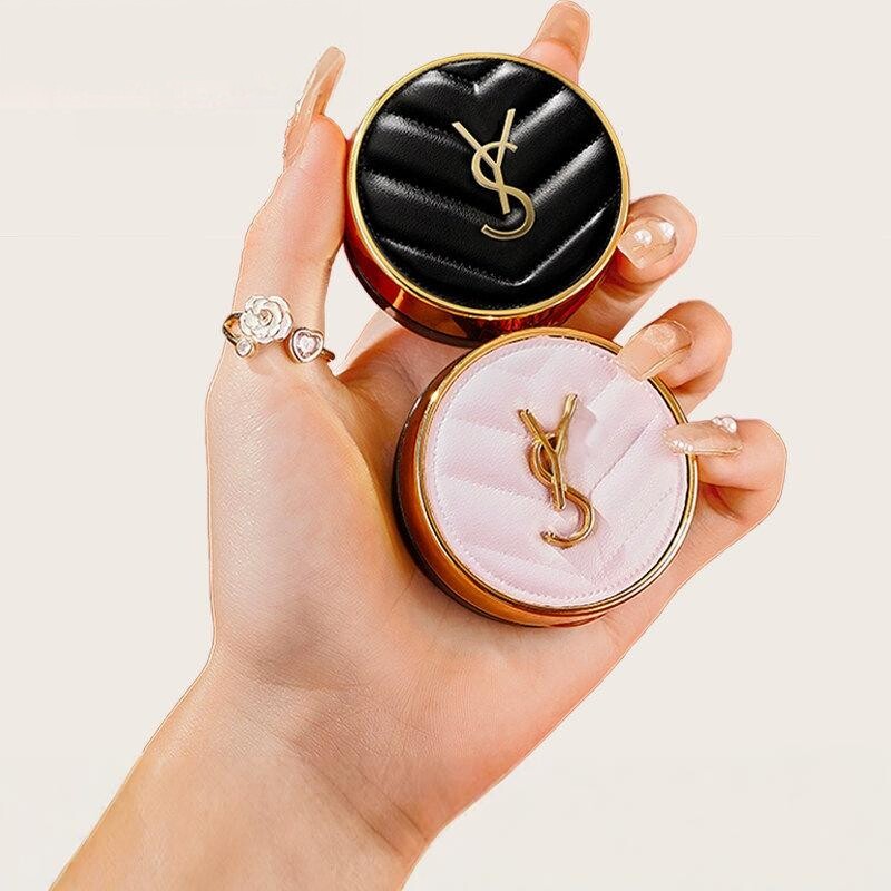 YS品牌专柜皮革气垫小样礼盒套装控油遮瑕保湿持久不脱妆粉底液