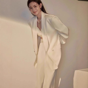 白色高级感干练女装端庄大气西装套装职业装气质女神范高端两件套