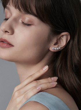 VA新品强光天然珍珠流星款多重戴法耳环耳钉耳鼓钉