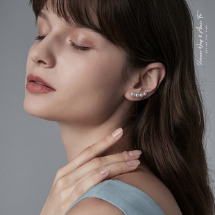 VA新品强光天然珍珠流星款多重戴法耳环耳钉耳鼓钉