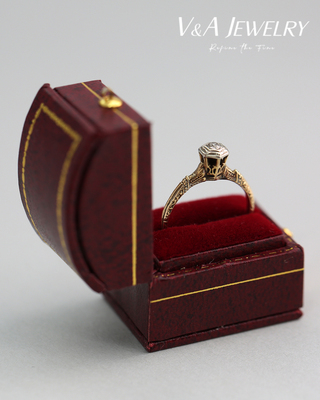 古董戒指钻石孤品中古黄金