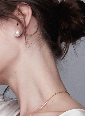 繁花唐嫣汪小姐同款 VA珠宝丨气质款必入超大贝珠耳钉耳夹防过敏