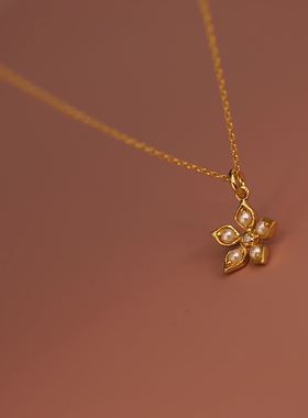 925银镀18k天然珍珠