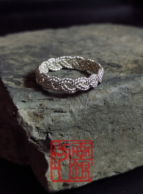 【画银坊】999纯银编织戒指