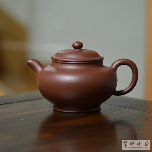 掇只190cc经典紫砂壶宜兴原矿老紫泥茶具老艺人半手精工制作