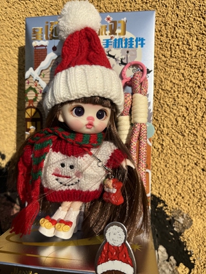 萝莉芬ob11娃娃圣诞节钥匙包包手机壳车载生日礼物挂件个性款礼盒