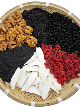 【阿静磨坊】现磨熟枸杞核桃粉怀山药黑芝麻黑豆黑米粉500g甘甘粉