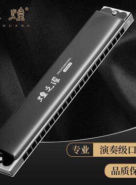 敦煌 煌之谣 24孔单音口琴 黑色Y2411单排升CDEFGAB 12调专业口琴