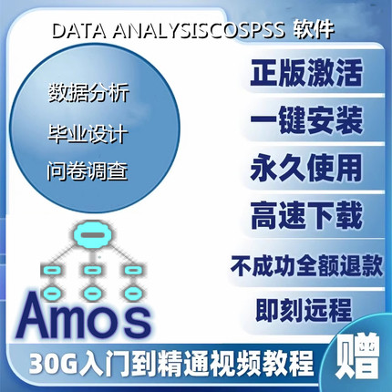 amos/C0SPSs数据统计分析软件安装包 SPS SPASS支持远程