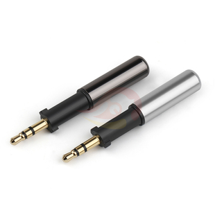 K480插头 Q460 2.5立体加长牛角插头 K450 纯铜镀金2.5立体AKG