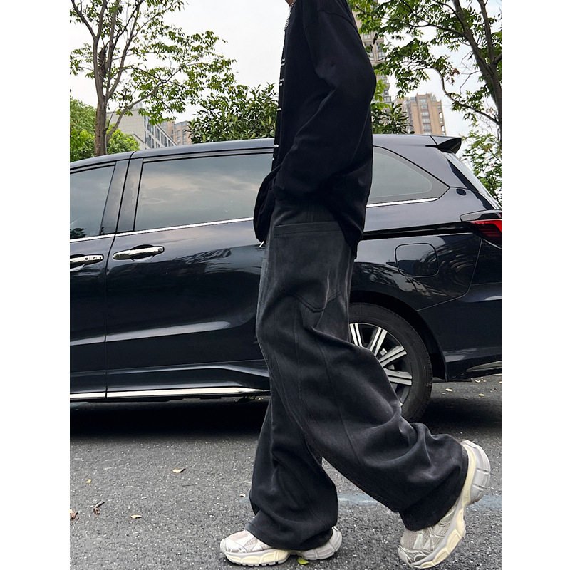 美式男女工艺水洗休闲卫裤阔腿裤6688P65,男装休闲裤,星座517-5