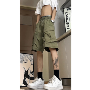 现货夏季宽松5分工装机能短裤DK09P38,男装牛仔裤,星座517-5