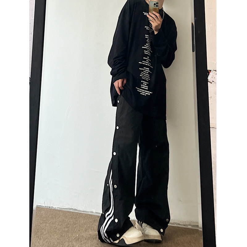 秋季男女三条杆直筒宽松休闲裤6018p48,男装休闲裤,星座517-5