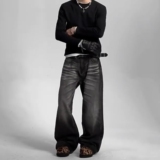 现货男女猫须牛仔裤直通8129p46，男装牛仔裤，星座517-5