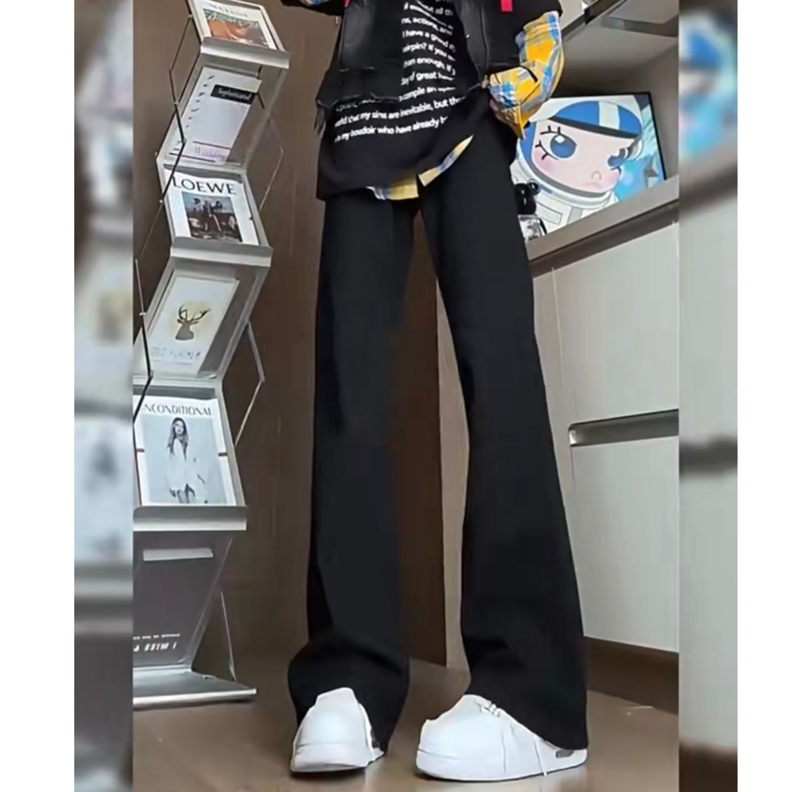 现货男女黑色微辣牛仔裤8550p45,男装牛仔裤,星座517-5