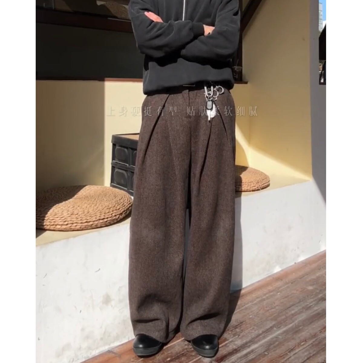 现货冬季男女老钱风毛呢西裤8070P58,男装西裤,星座517-5
