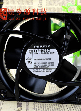 全新原装德国进口高端 119X38mm AC 115V TYP 4530N  全金属风扇