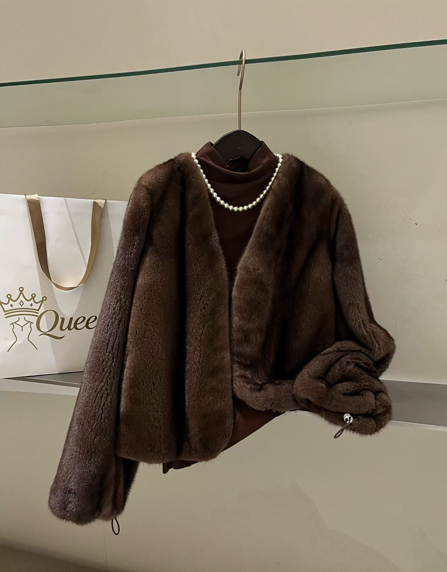 欧洲站2025冬季新款欧货时尚休闲百搭显瘦短款水貂皮草外套女