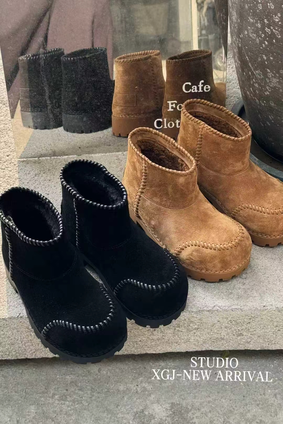 欧洲站2025冬季新款欧货时尚休闲百搭显瘦厚底雪地靴女鞋