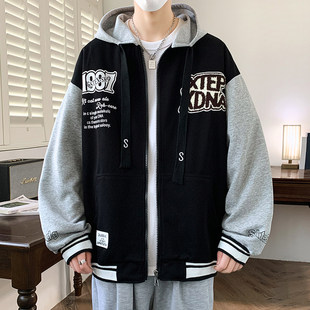 卫衣男款衣服开衫外套春季上衣2026新款潮流休闲连帽带帽子