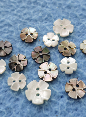 新款二孔黑色雕花深海真贝壳纽扣 衬衫毛衣两眼开衫扣子贝母扣