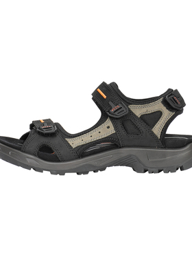 Ecco爱步凉鞋磨砂牛皮透气拼接鞋面魔术贴沙滩鞋越野069564