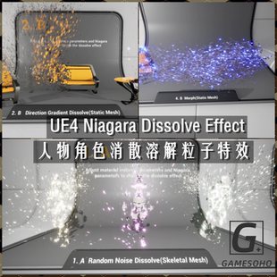 虚幻4 UE5粒子特效 Niagara Dissolve Effect 消散溶解爆炸427