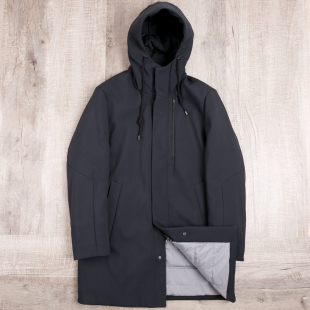 48意大利防水羽绒服风衣夹克外套trands创世冬男装派克连帽男休闲