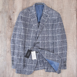 TRANDS阿玛ni设计师羊毛时尚中青年格子西装休闲西服男创世