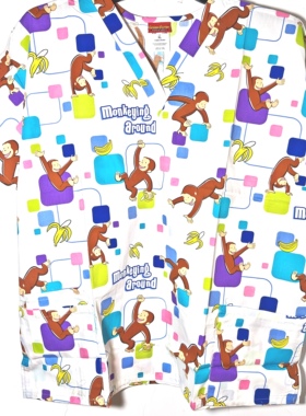 S码  printed hospital scrubs