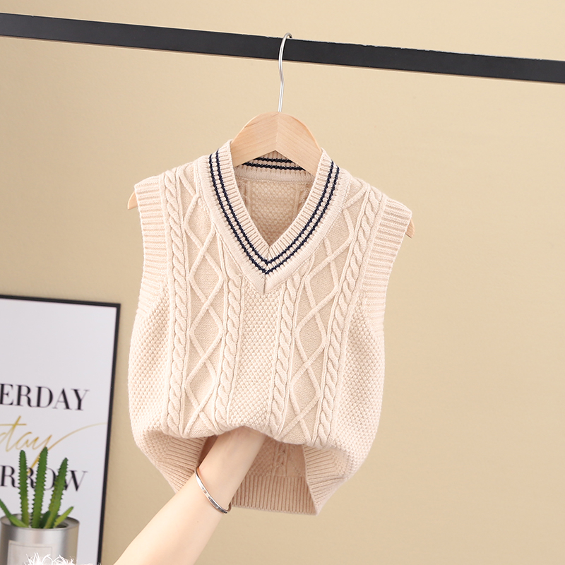 针织薄款内穿洋气风小背心毛衣