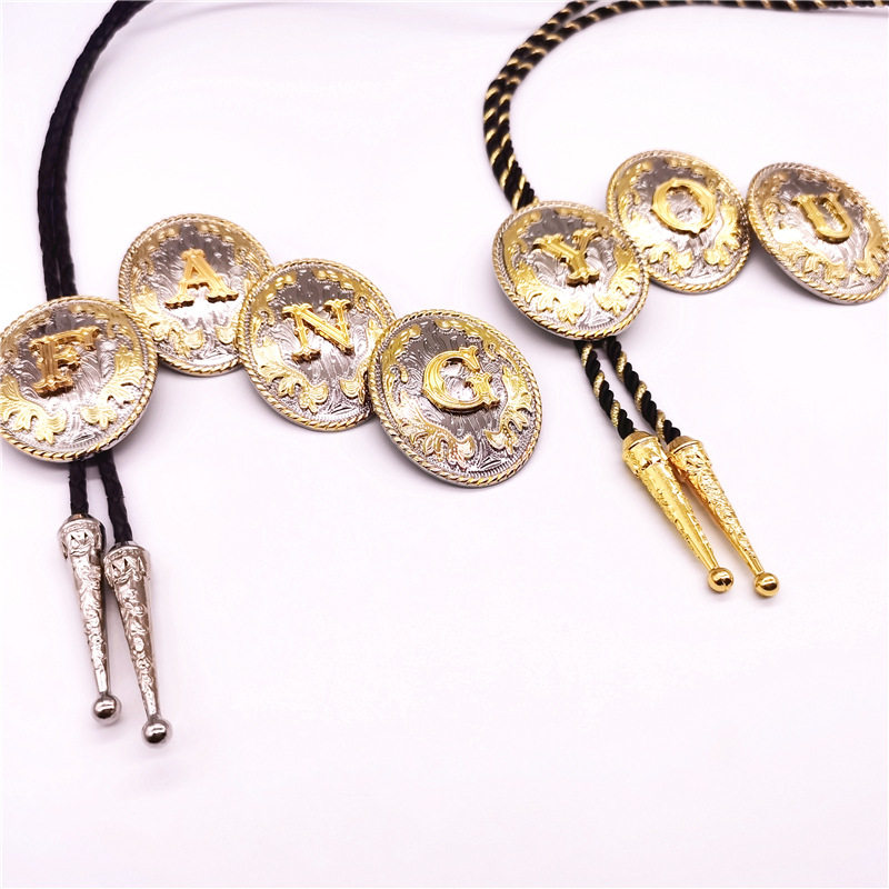 时尚饰品新款流行领带椭圆字母款式寓意单词姓氏定制长款毛衣链