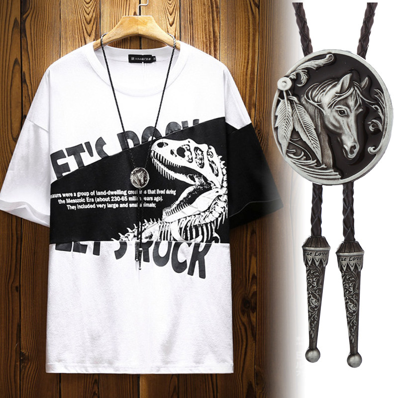 原创设计项链长款回眸马波洛领绳男百搭配饰个性波洛嘻哈夏季新品