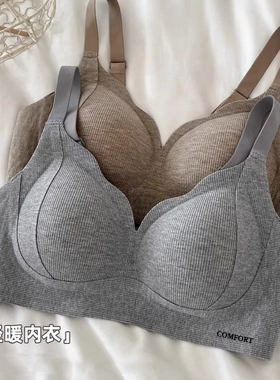 无痕磨毛内衣女小胸聚拢无钢圈收副乳防下垂提拉软支撑显大文胸罩