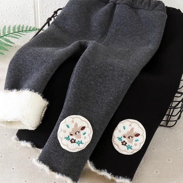 女童加绒打底裤子儿童保暖棉裤外穿加厚春秋冬款2025一体绒女宝宝