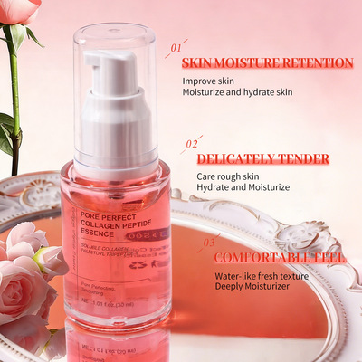 跨境Collagen Peptide毛孔完美胶原蛋白肽面部保湿精华30ml 名草