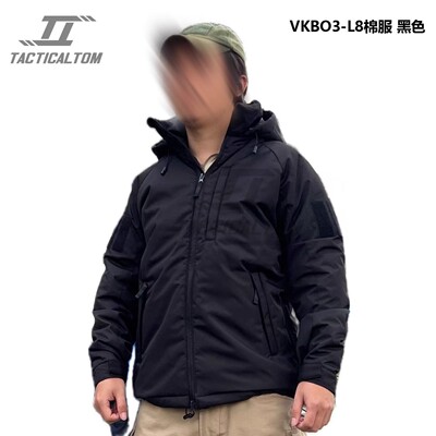 无注册商标L8纯黑保暖棉衣