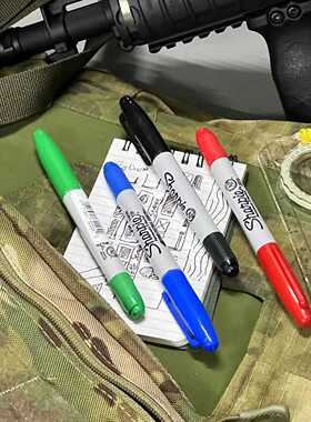 美国sharpie三福战术马克笔 真冰爱用小装备工业记号实验室油性笔