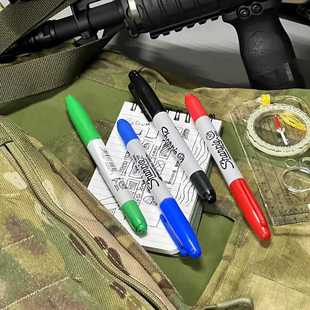 美国sharpie三福战术马克笔 真冰爱用小装备工业记号实验室油性笔