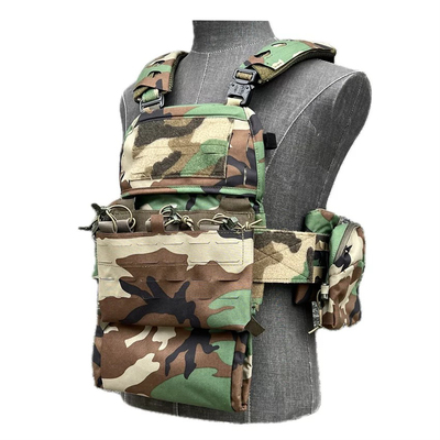 军迷户外战斗FCPC V5 Vest快拆战术背心M81 Woodland迷彩小全套