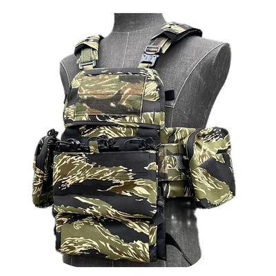 军迷战术背心FCPC V5丛林虎斑越战 MOLLE激光切割战斗快拆背心